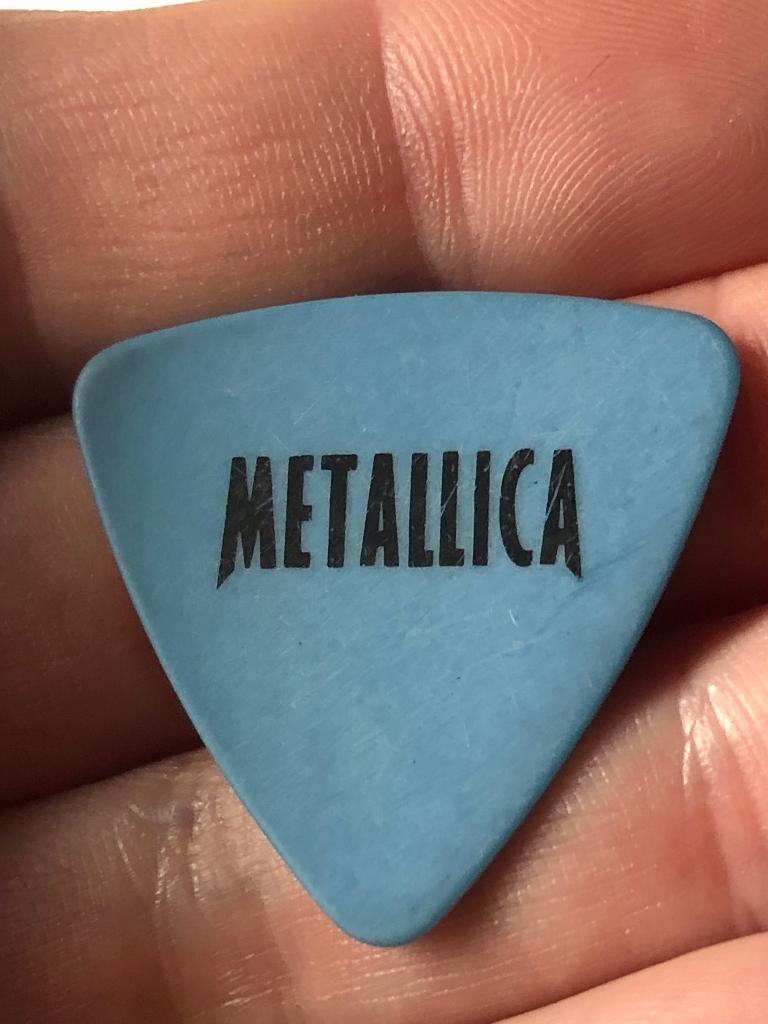 Metallica vintage 1996 bass plectrum from Jason Newsted, Ophalen of Verzenden, Zo goed als nieuw