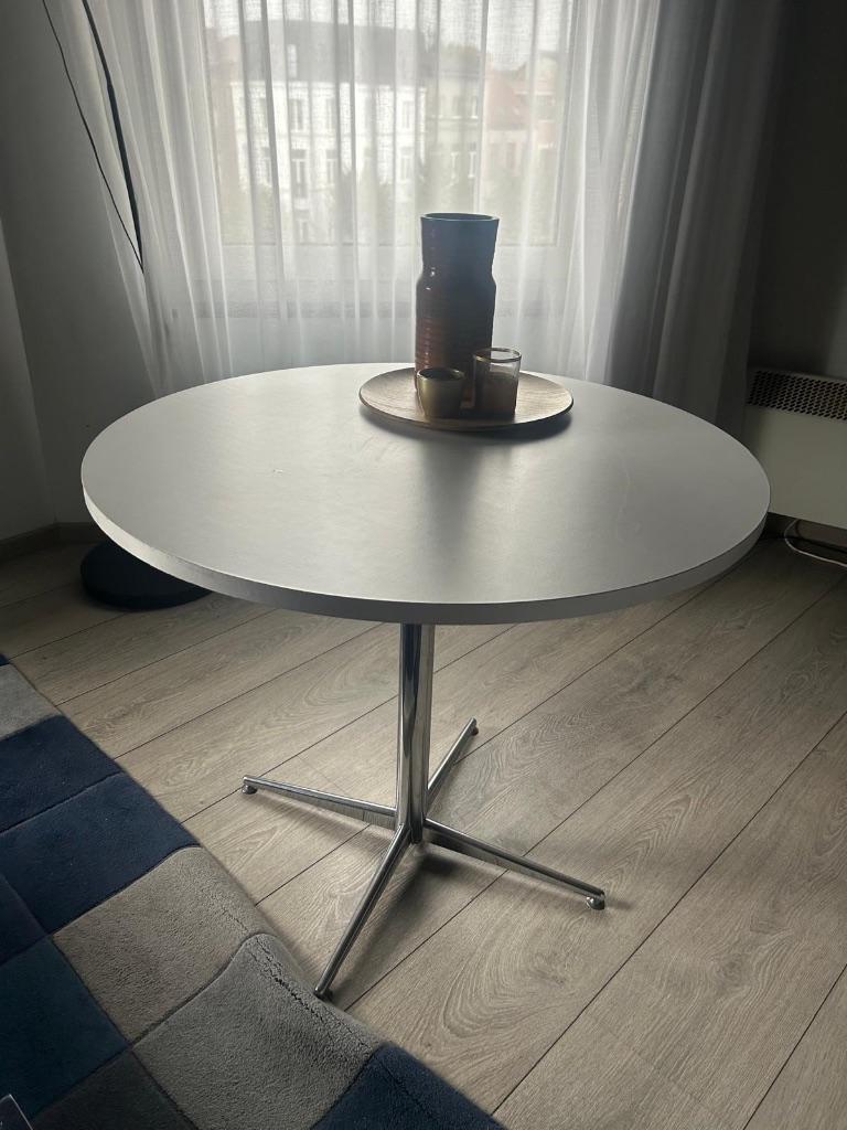 Ronde eettafel, Huis en Inrichting, Ophalen, Gebruikt, Metaal, Vier personen