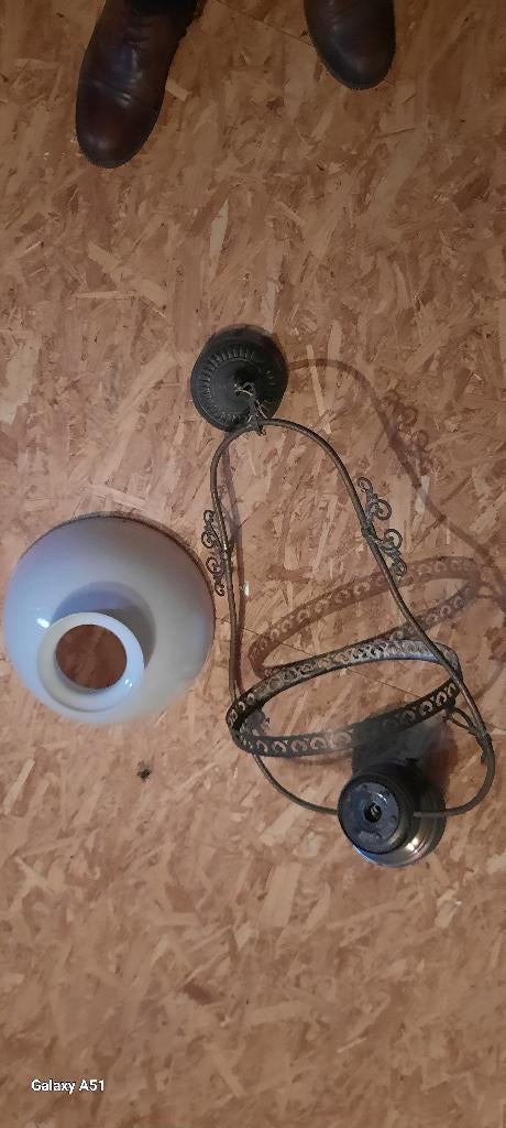 Ancien lustre en metal, Enlèvement, Utilisé, Métal, Retro