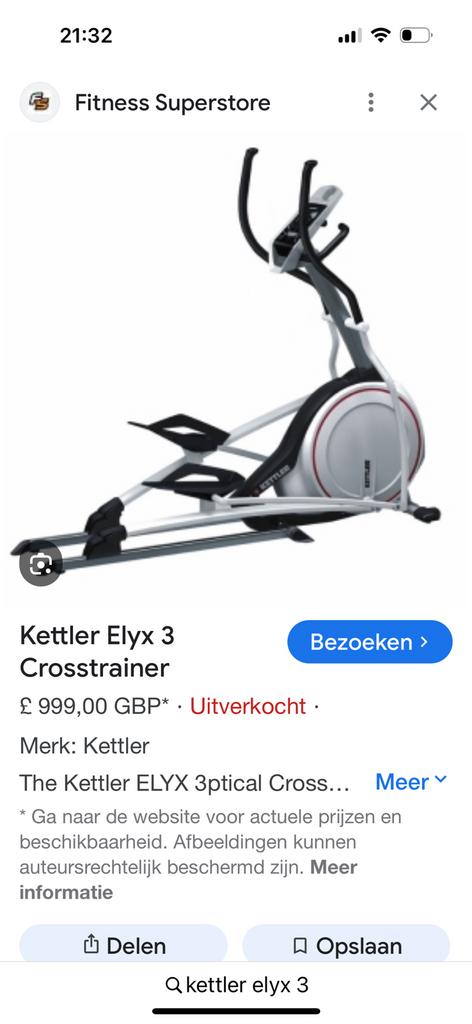 Kettler Elyx 3, Sport en Fitness, Ophalen, Zo goed als nieuw