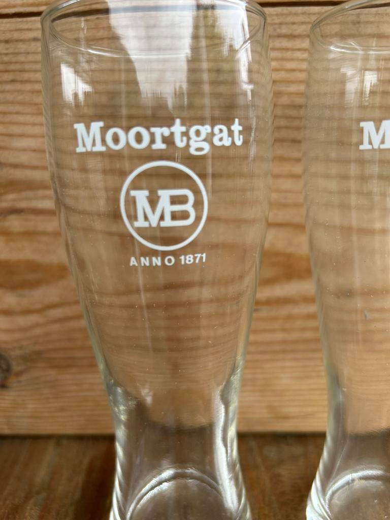 MB Moortgat pils glazen, Verzamelen, Biermerken, Ophalen of Verzenden, Gebruikt, Glas of Glazen