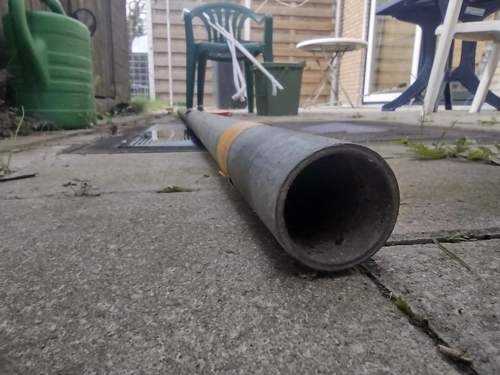 Gegalvaniseerde mast 6m/4cm/2mm, Telecommunicatie, Antennes en Masten, Ophalen of Verzenden, Gebruikt, Mast