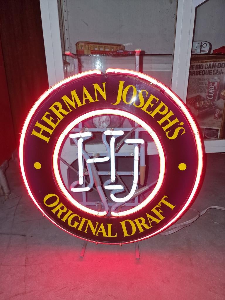 Éclairage au néon Le brouillon de Herman Joseph, Enlèvement, Utilisé, Panneau, Plaque ou Plaquette publicitaire