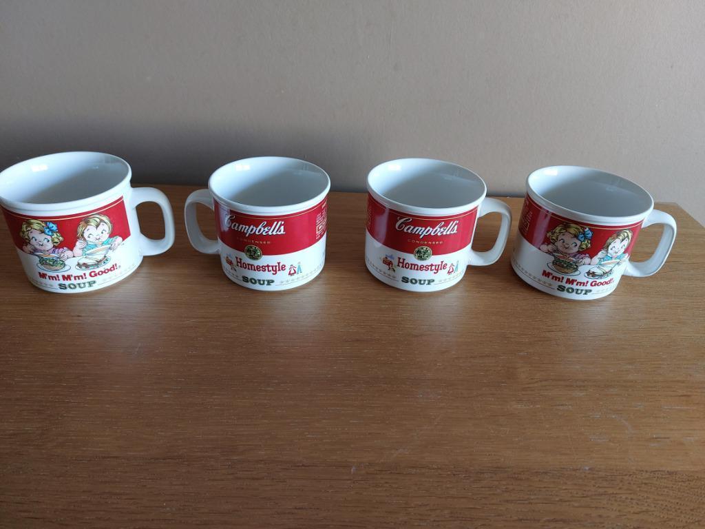 ORIGINELE 4 XL mokken vintage Campbells 1991, Ophalen of Verzenden