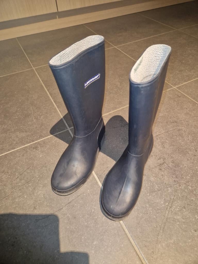 donkerblauwe laarzen - Dunlop - maat 34, Comme neuf, Enlèvement, Bottes, Garçon ou Fille