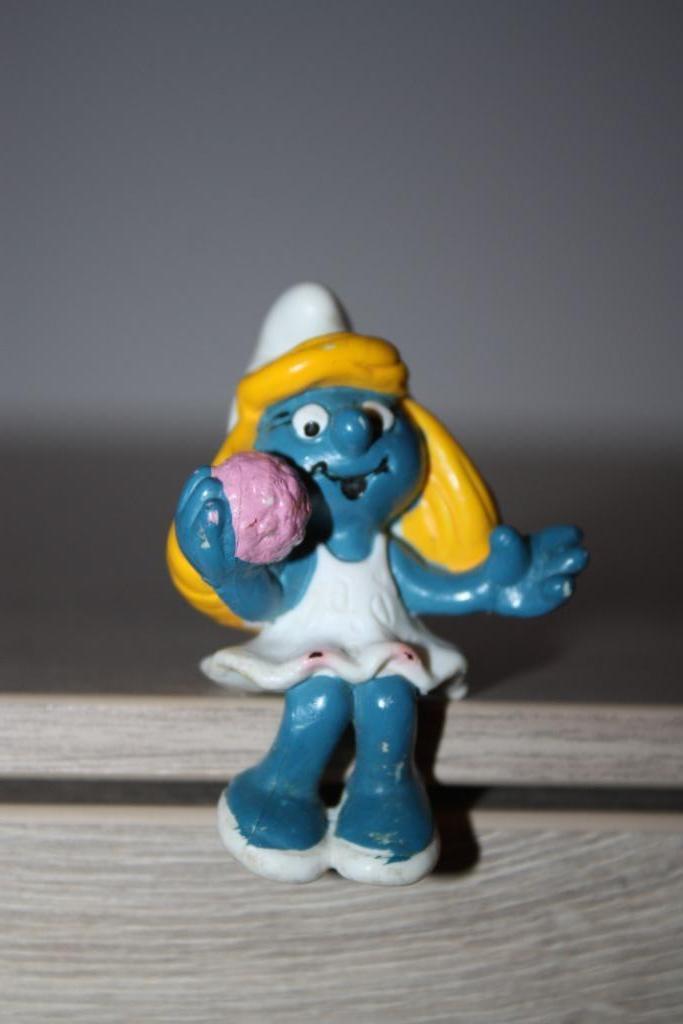 Smurfin voor make-up tafel  ,Schleich 1985 Peyo, Ophalen of Verzenden, Gebruikt, Smurfin, Poppetje, Figuurtje of Knuffel