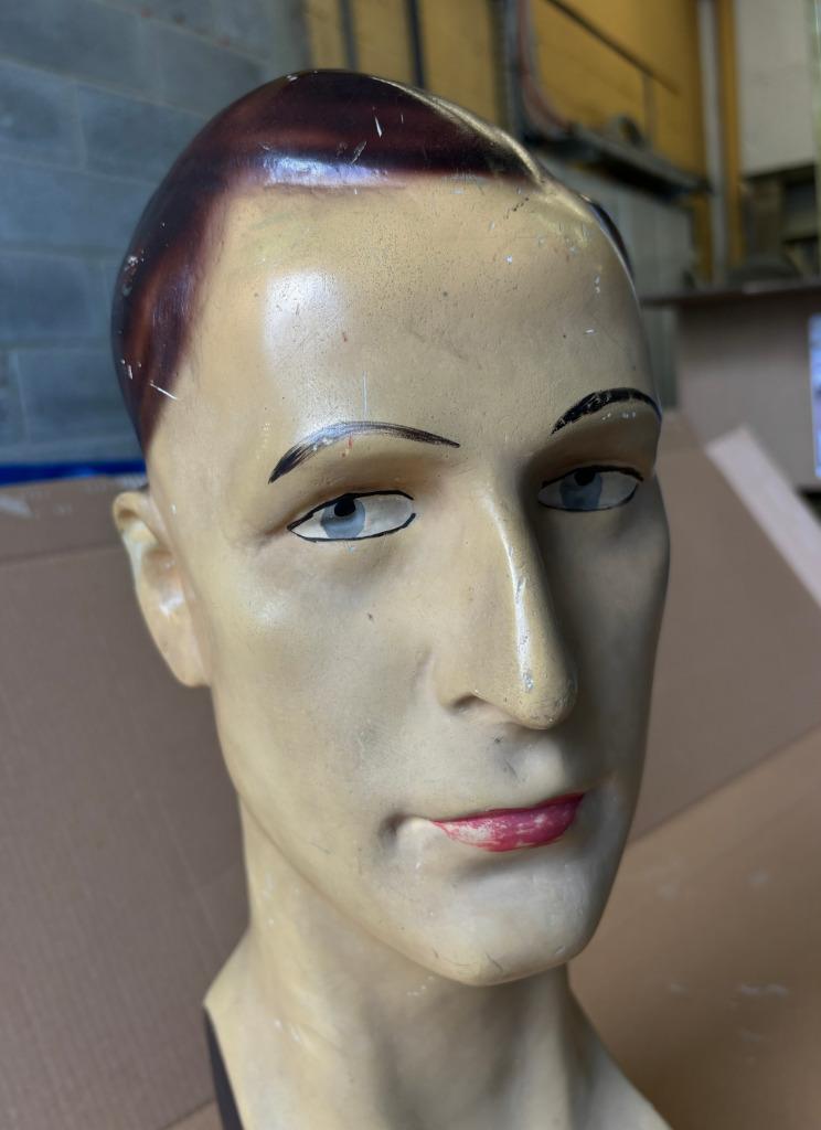 PLV Plâtre Publicitaire 1930 Mannequin Porte Chapeau, Collections, Enlèvement ou Envoi