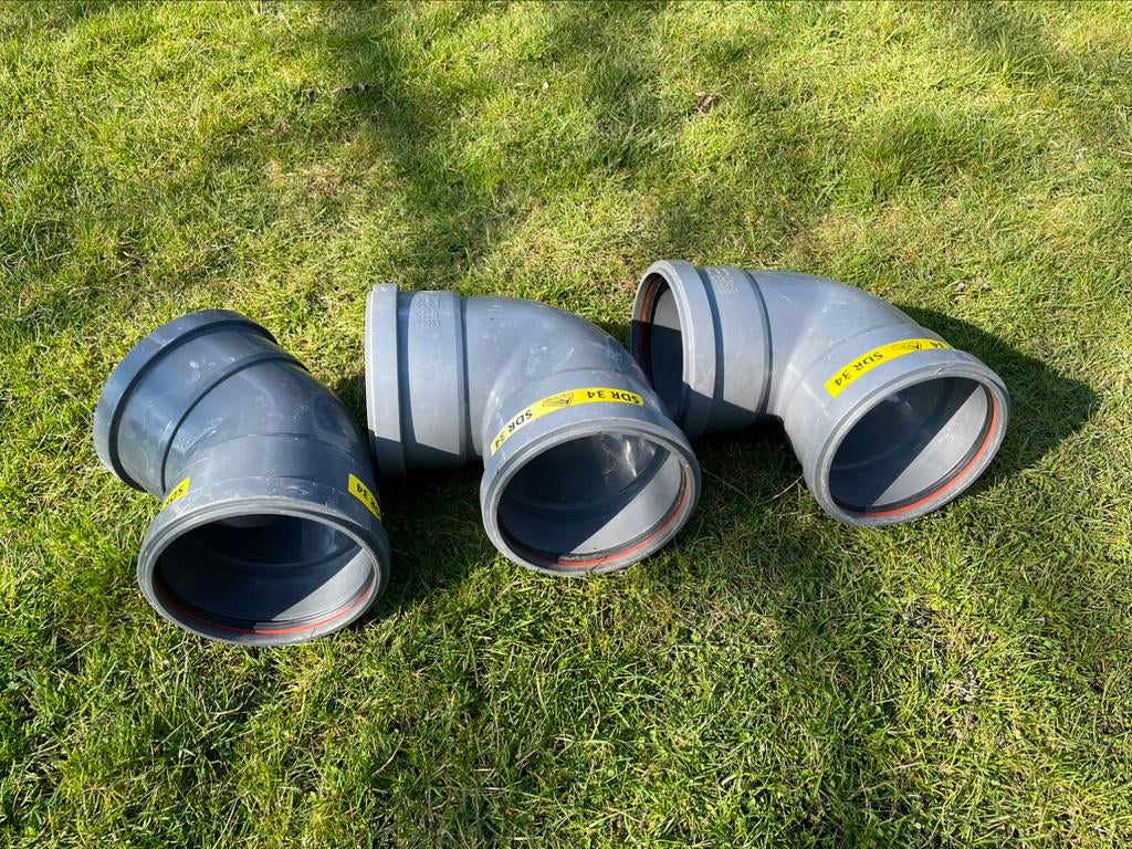 PVC bochten dia 160mm, Ophalen, Zo goed als nieuw, PVC, Bochten