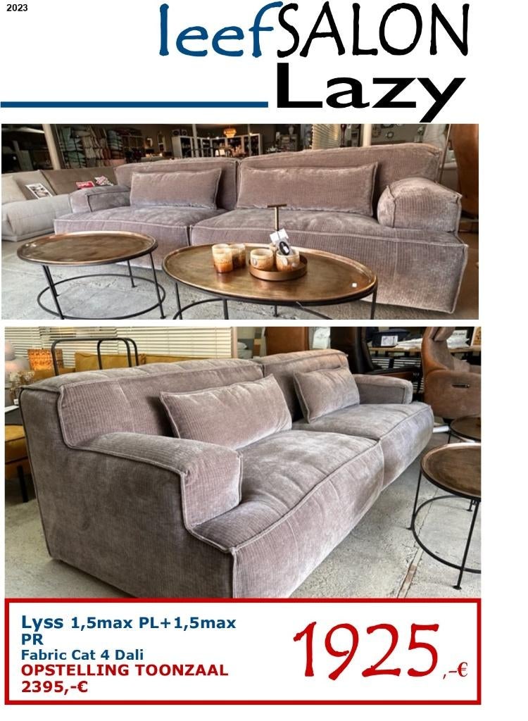Sofa LAZY RIVERLINE, Huis en Inrichting, Ophalen, 250 tot 300 cm, 100 tot 125 cm, Nieuw