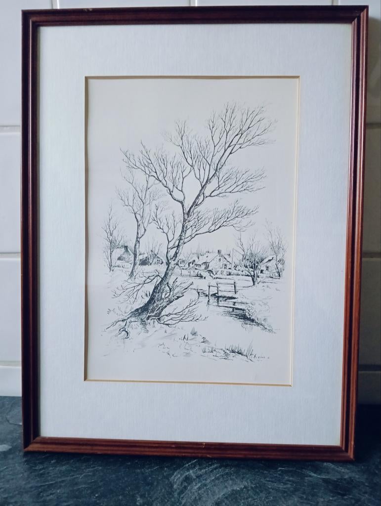Dessin à la plume d'Albert Devree de 1981, Enlèvement ou Envoi