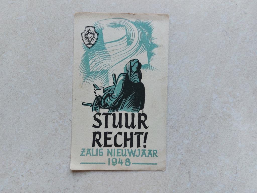 oud Nieuwjaarskaartje 1948 (Bond H.Hart), Envoi