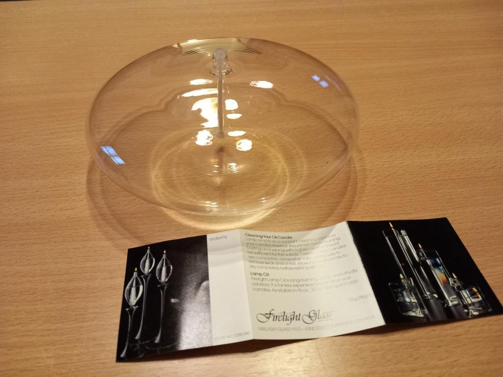 Mooie nieuwe glazen olielamp "firelight glass" en lampenolie, Ophalen of Verzenden