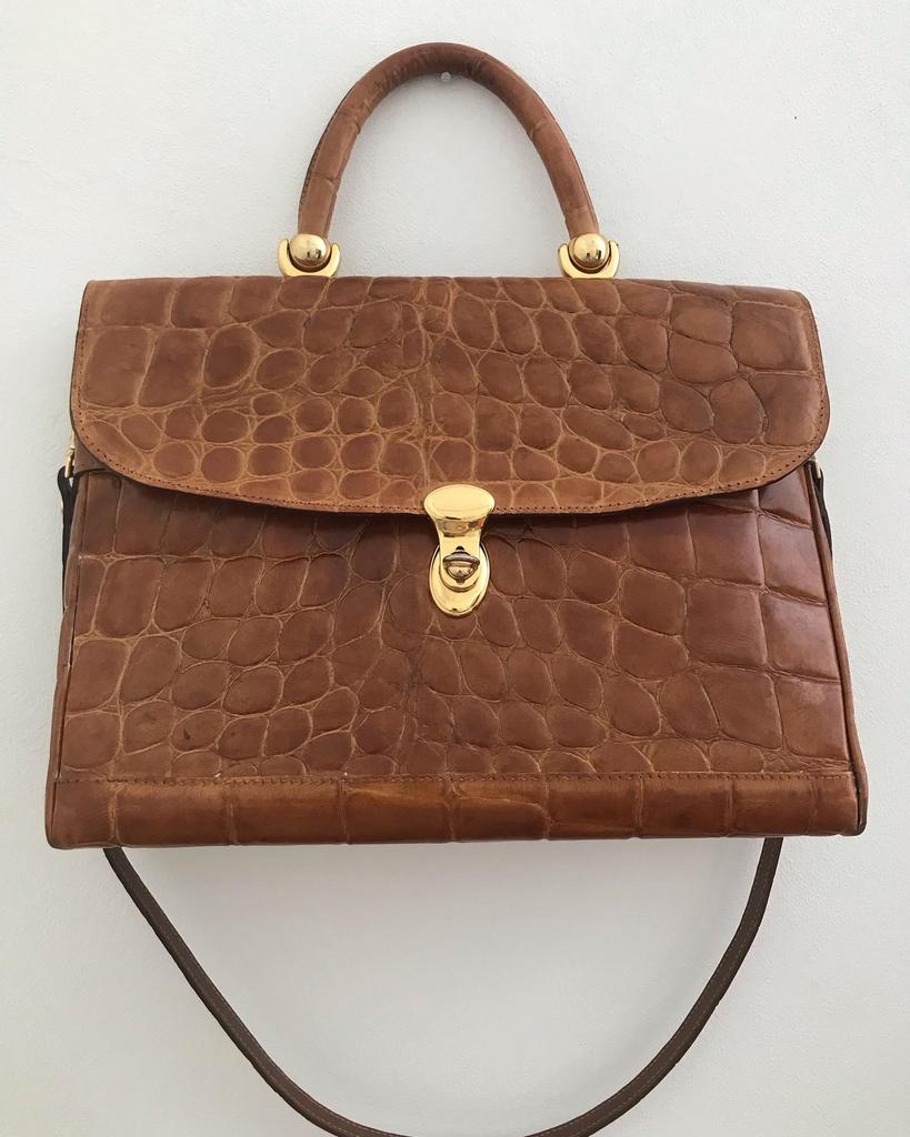 PATRICIA BURRY - Made in France vintage croco tas, Enlèvement ou Envoi