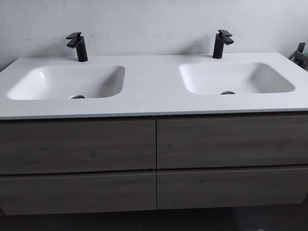dubbele wastafel Balmani nieuw, Huis en Inrichting, Ophalen, Nieuw, 50 tot 100 cm, Minder dan 25 cm