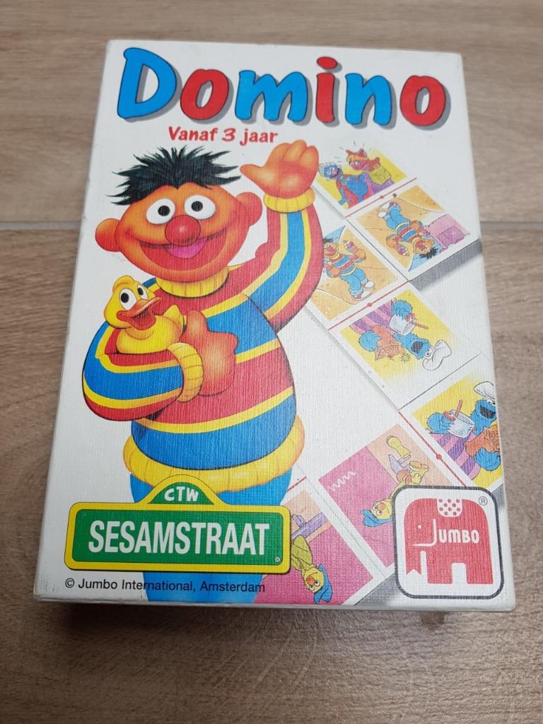 Sesamstraat Domino - Jumbo - Gezelschapsspel, Hobby en Vrije tijd, Een of twee spelers, Ophalen of Verzenden, Gebruikt, Jumbo