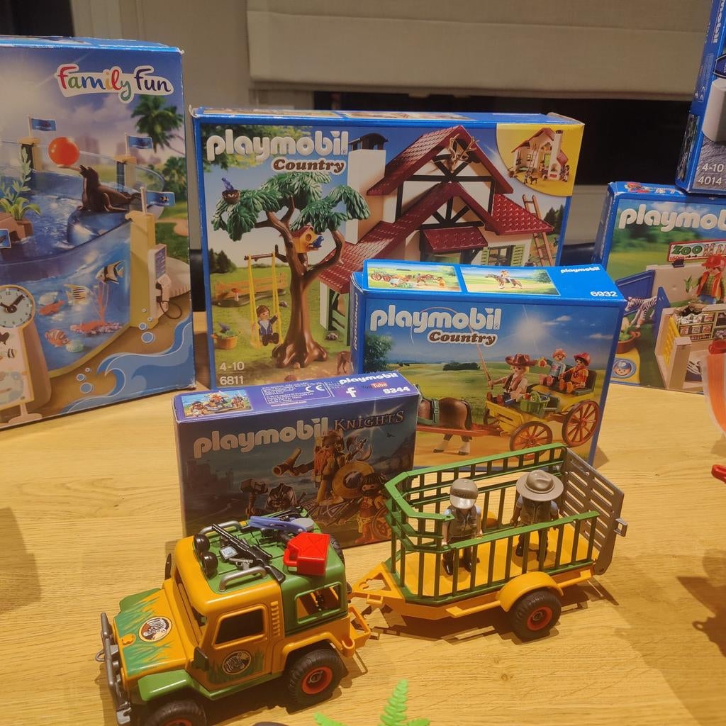 Lot Playmobil, safari hut, ridder thema, dieren, etc..., Enlèvement