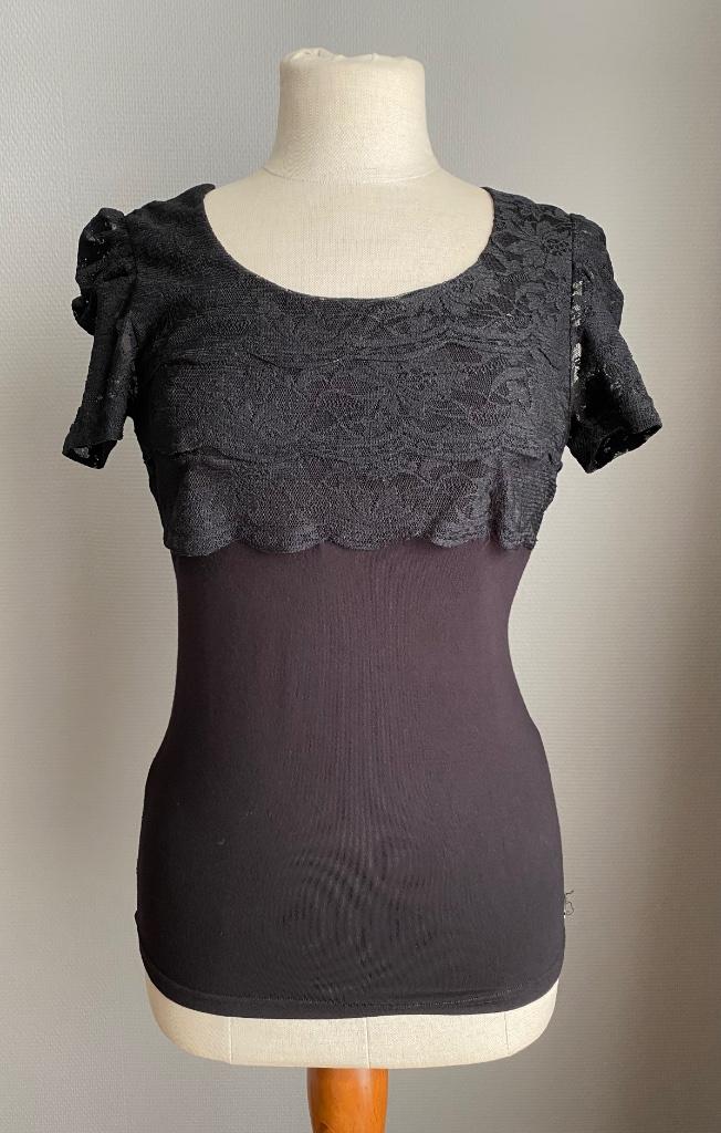 Zwart topje Velvet Kitten maat M - NIEUW, Maat 38/40 (M), Verzenden, Zwart, Nieuw