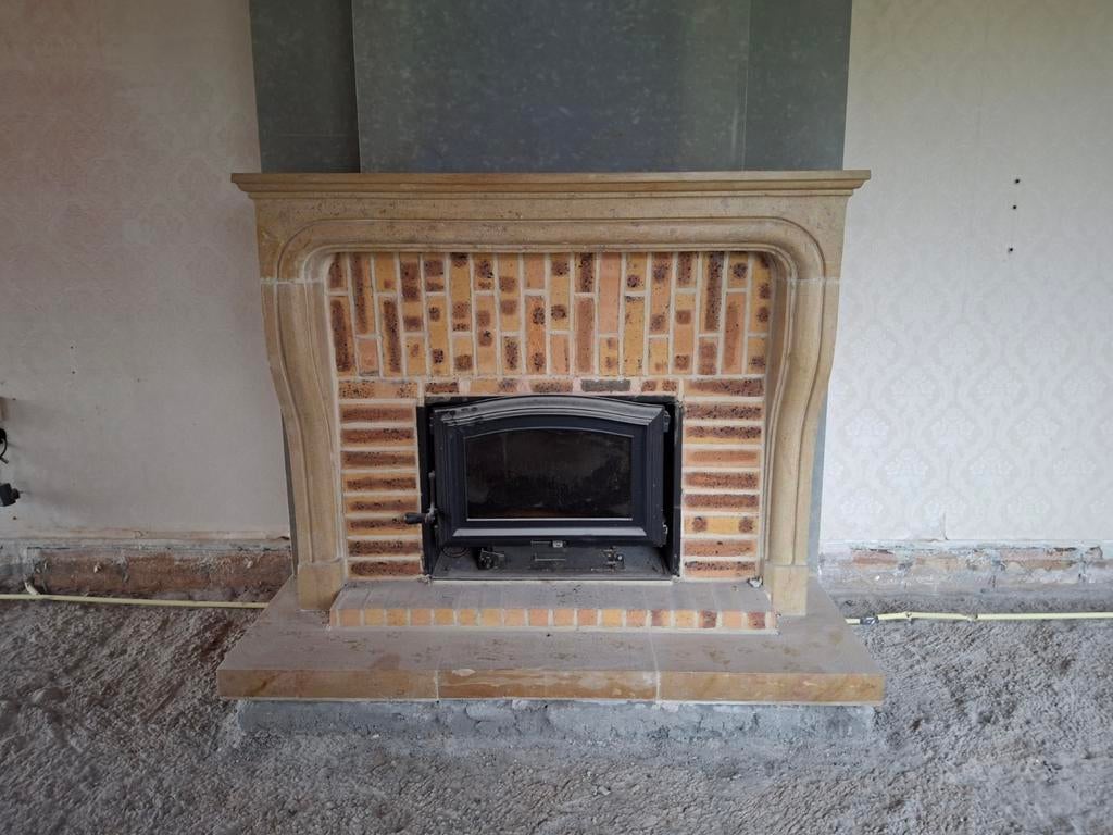 Marmer stenen schouw uit graniet, Maison & Meubles, Cheminées, Enlèvement