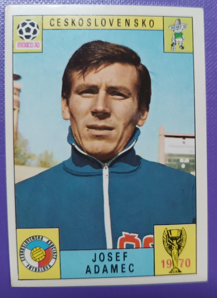Panini KAART prent anno 1970 voetbal WK Mexico 70 ADAMEC, Verzenden, Plaatje