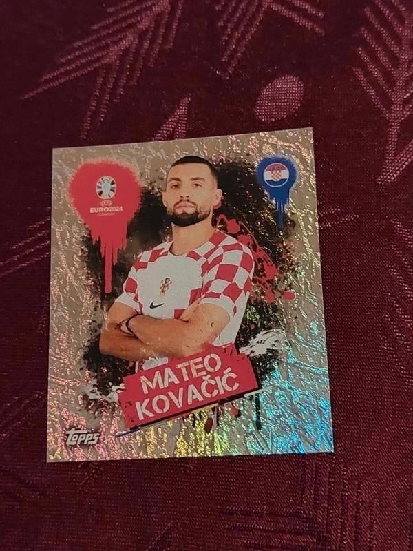 Topps / Sticker / Mateo Kovacic / Kroatië / Euro 2024, Envoi, Neuf, Affiche, Image ou Autocollant
