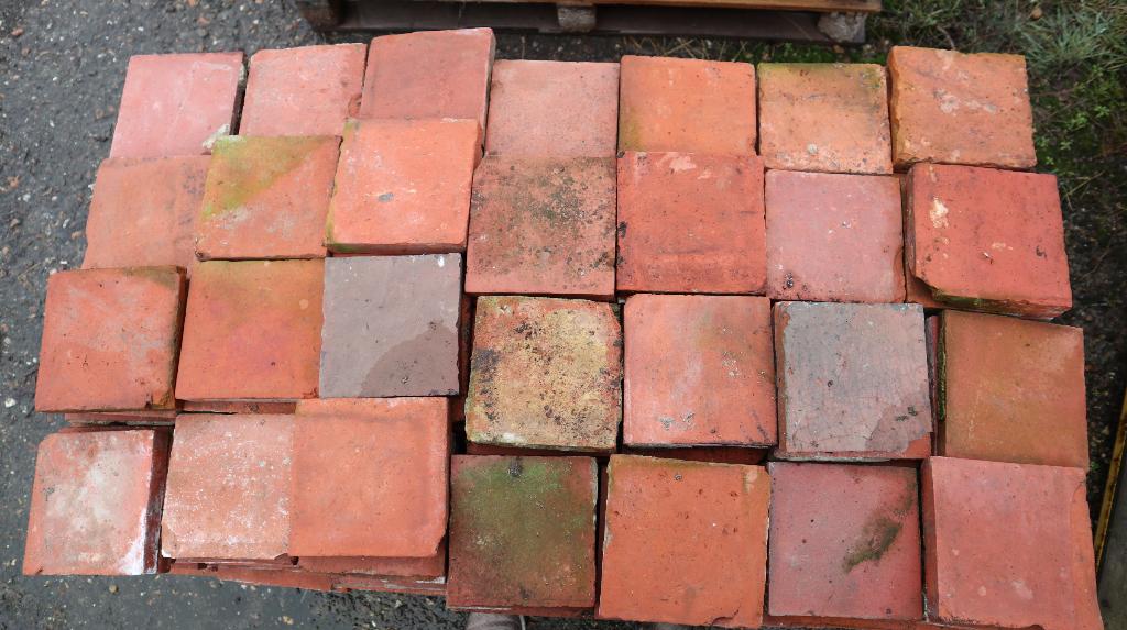 Antieke Terracotta tegels / Oude Estriken - Handgevormd, Doe-het-zelf en Bouw, Ophalen, Overige materialen, Gebruikt, Minder dan 20 cm