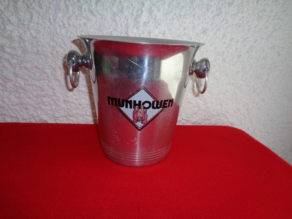 Seau à champagne Munhowen en aluminium Vintage. N 1, Collections, Enlèvement ou Envoi, Utilisé, Autres types