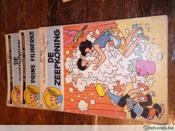 3 Boeken strips De belevenissen van Jommeke Jef Nys, Utilisé