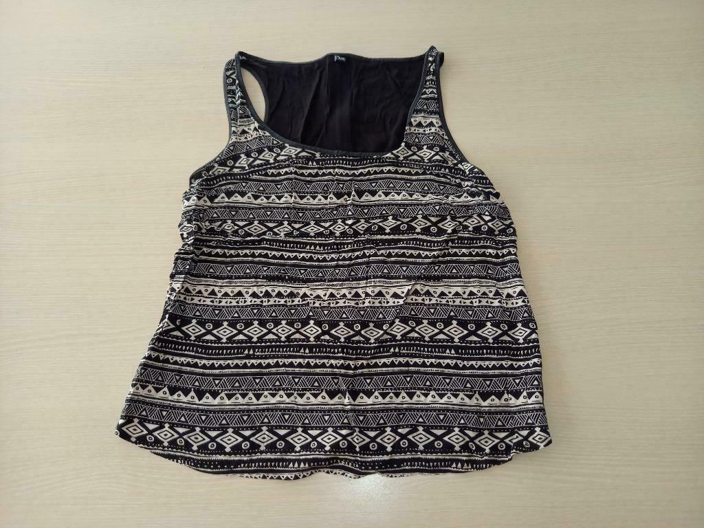 Zwart topje met etnische tekeningen, maat 38, Kleding | Dames, Maat 38/40 (M), Zwart, Ophalen of Verzenden, Pimkie
