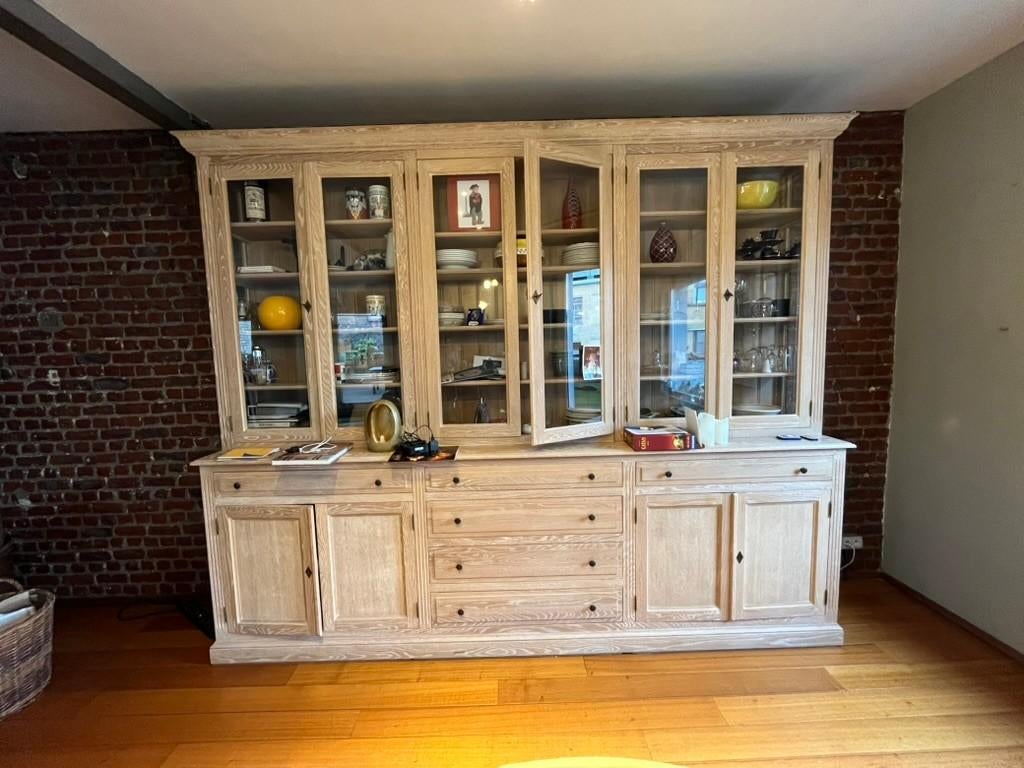 Dressoir in Stockholm-stijl - Vintage meubels amateur design, Huis en Inrichting, Ophalen, 200 cm of meer, Stockholm Classique Chêne cérusé