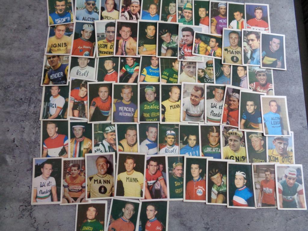 WIELRENNERS 1962 MONTY GUM  VELO SERIE 44x plaatjes, Ophalen of Verzenden