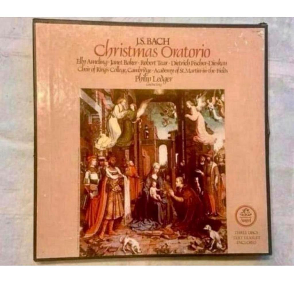 Coffret LP 12” l'Oratorio de Noël J. S. Bach, 3 LP et livre, Enlèvement ou Envoi, Comme neuf, 12 pouces