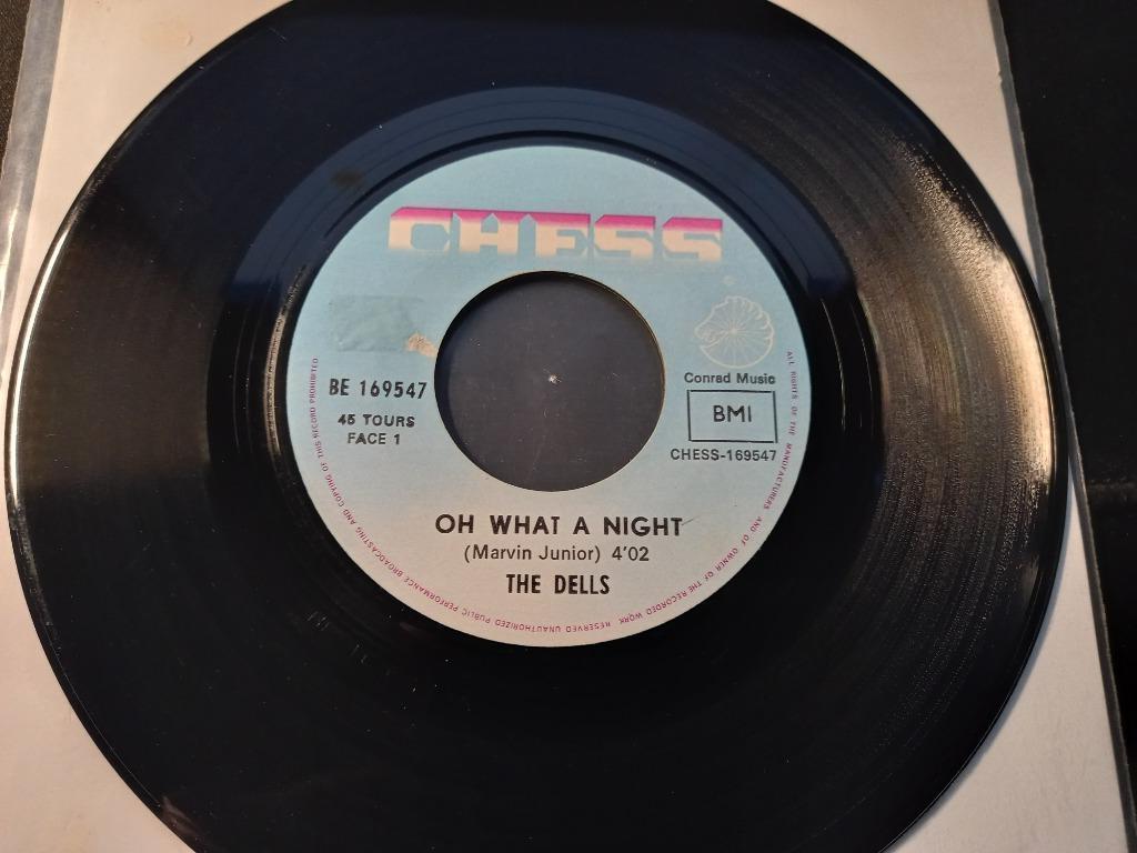 The Dells‎ — Oh What A Night / A Whiter Shade Of Pale '7, Single, Comme neuf, 7 pouces, R&B et Soul