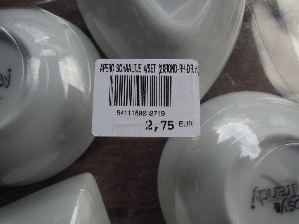 apero schaaltje aperitief schaal set van 4 Cosy Trendy nieuw, Nieuw, Ophalen of Verzenden, Schaal of Schalen, Overige stijlen