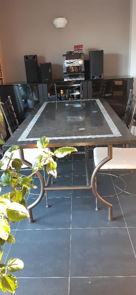 table en granite, Maison & Meubles, Tables | Tables à manger, 150 à 200 cm, Cinq personnes ou plus, Comme neuf, Enlèvement