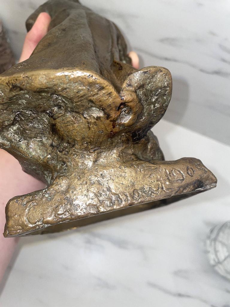 Sculpture en bronze – Maternité (1905) – Femme et enfant, Enlèvement ou Envoi, Bronze