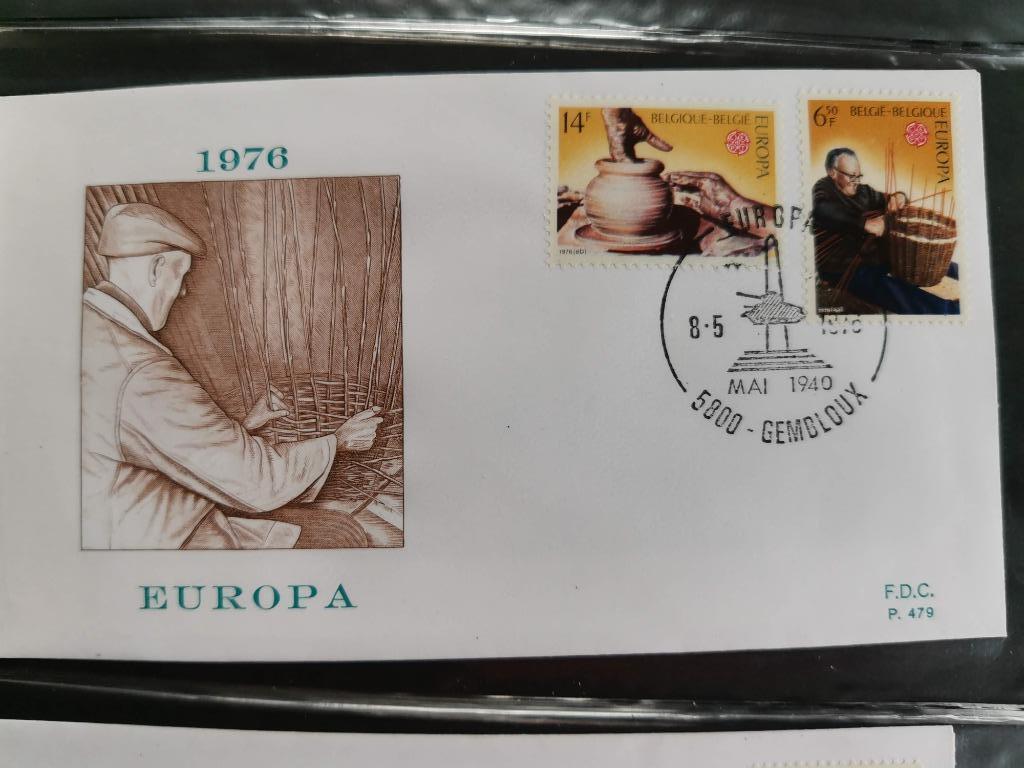 FDC Belgique 1976 - Europe - artisanat, Enlèvement ou Envoi, Affranchi, Oblitération 1er jour, Europe
