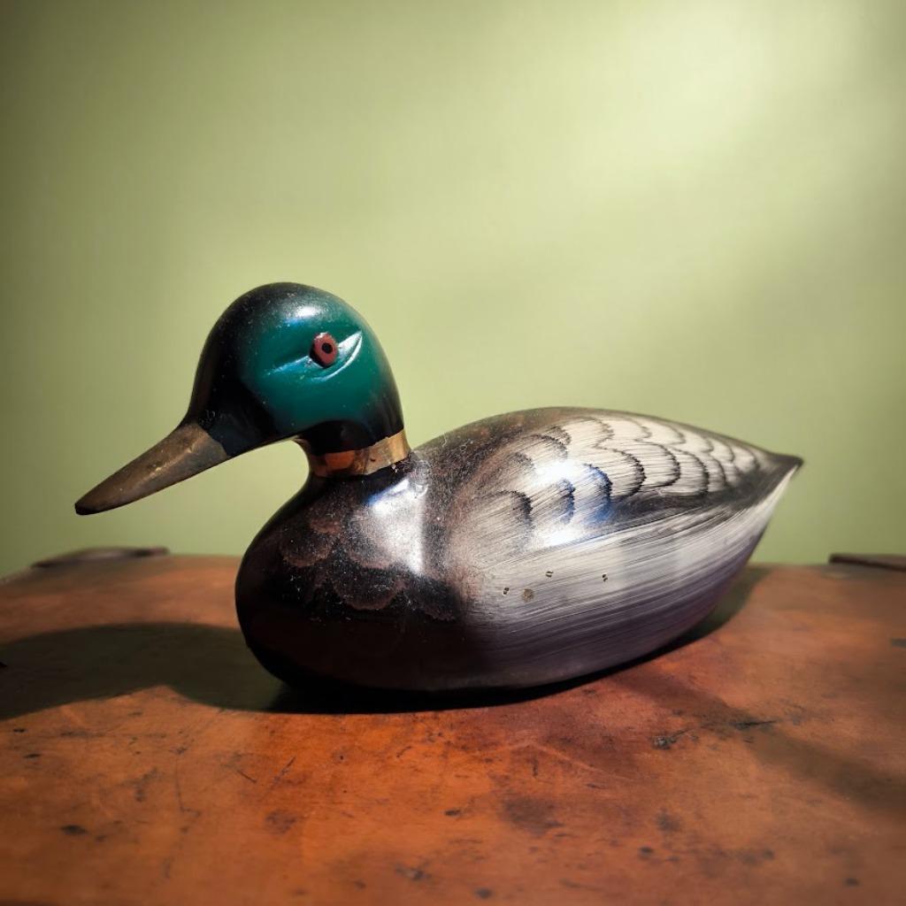 Vintage kleurrijke geëmailleerde Indiase koperen eend beeldj, Antiek en Kunst, Antiek | Brons en Koper, Ophalen of Verzenden