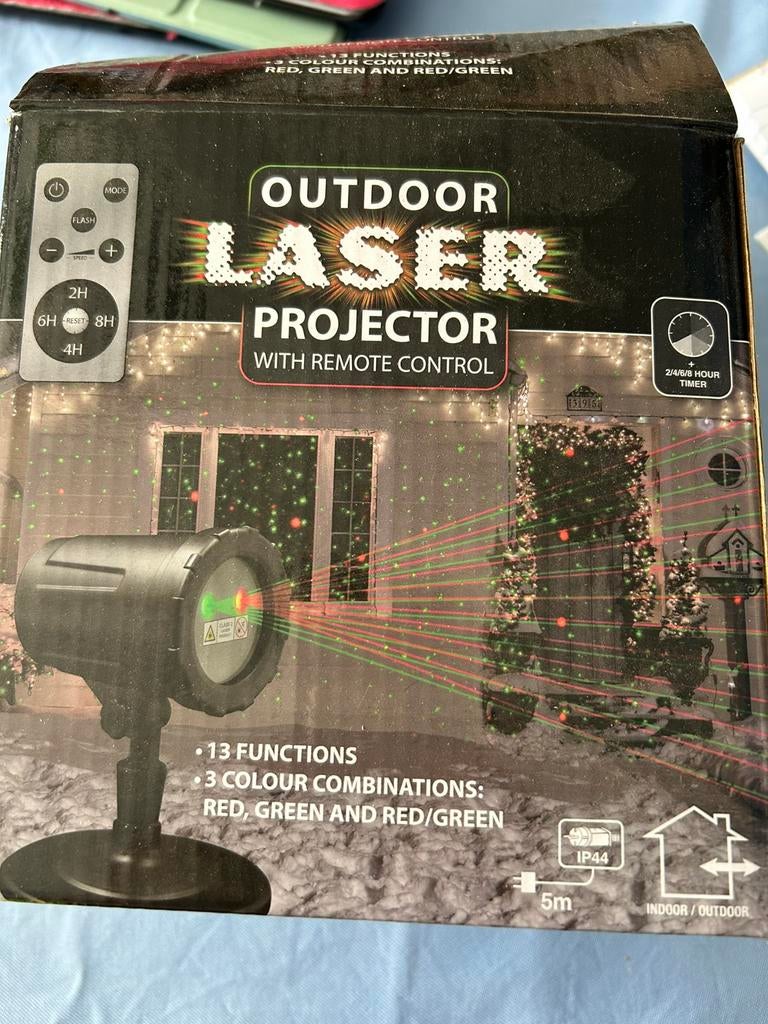 Kerstversiering lazer oudoor indoor, Tuin en Terras, Ophalen of Verzenden, Zo goed als nieuw