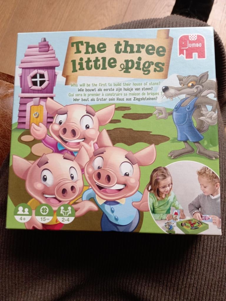 De 3 kleine biggetjes, the three little pigs Jumbo, Ophalen of Verzenden, Zo goed als nieuw, Jumbo