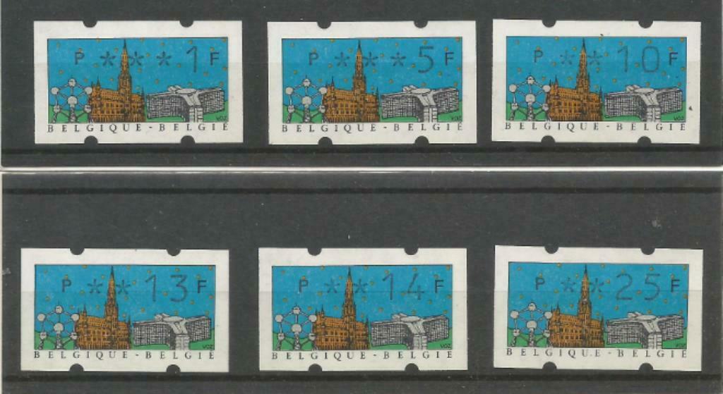 Timbres de Distributeurs ATM80 Belgica ’90 (set complet), Enlèvement ou Envoi, Timbre-poste, Neuf