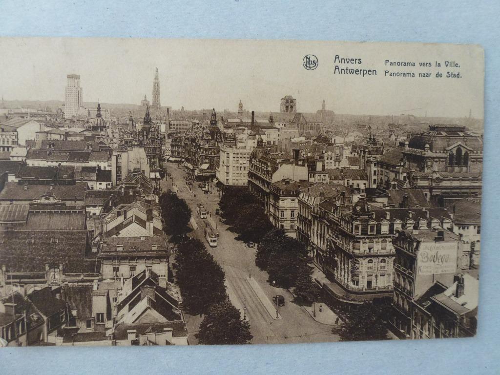 Panorama de la ville d'Anvers, Collections, Envoi, 1920 à 1940, Affranchie, Ville ou Village