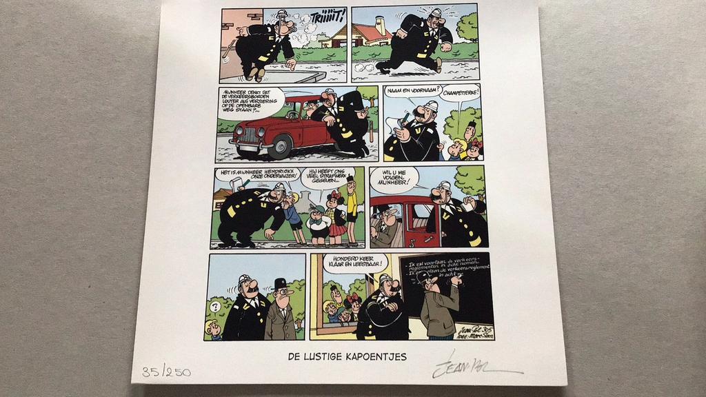 Lustige kapoentje prent (z2), Ophalen of Verzenden, Zo goed als nieuw, Plaatje, Poster of Sticker