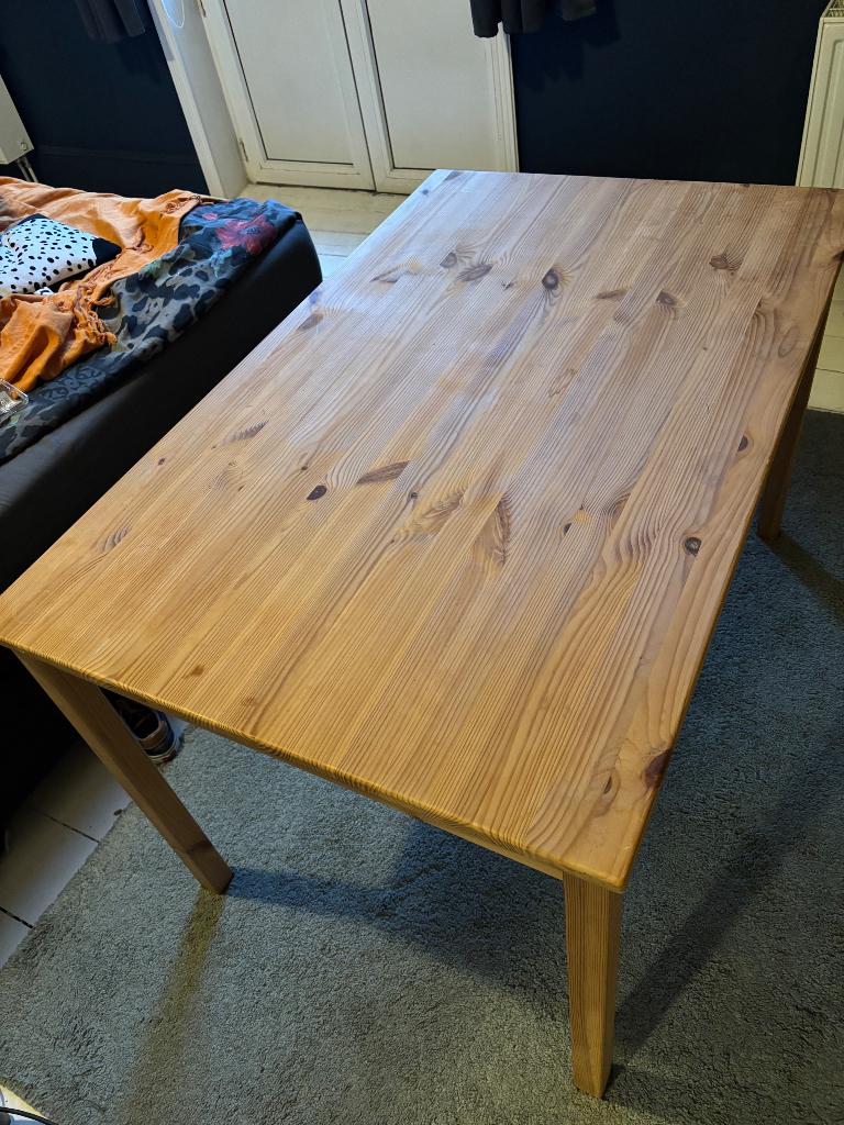 Table IKEA, Ophalen, Eikenhout, 100 tot 150 cm, 50 tot 100 cm