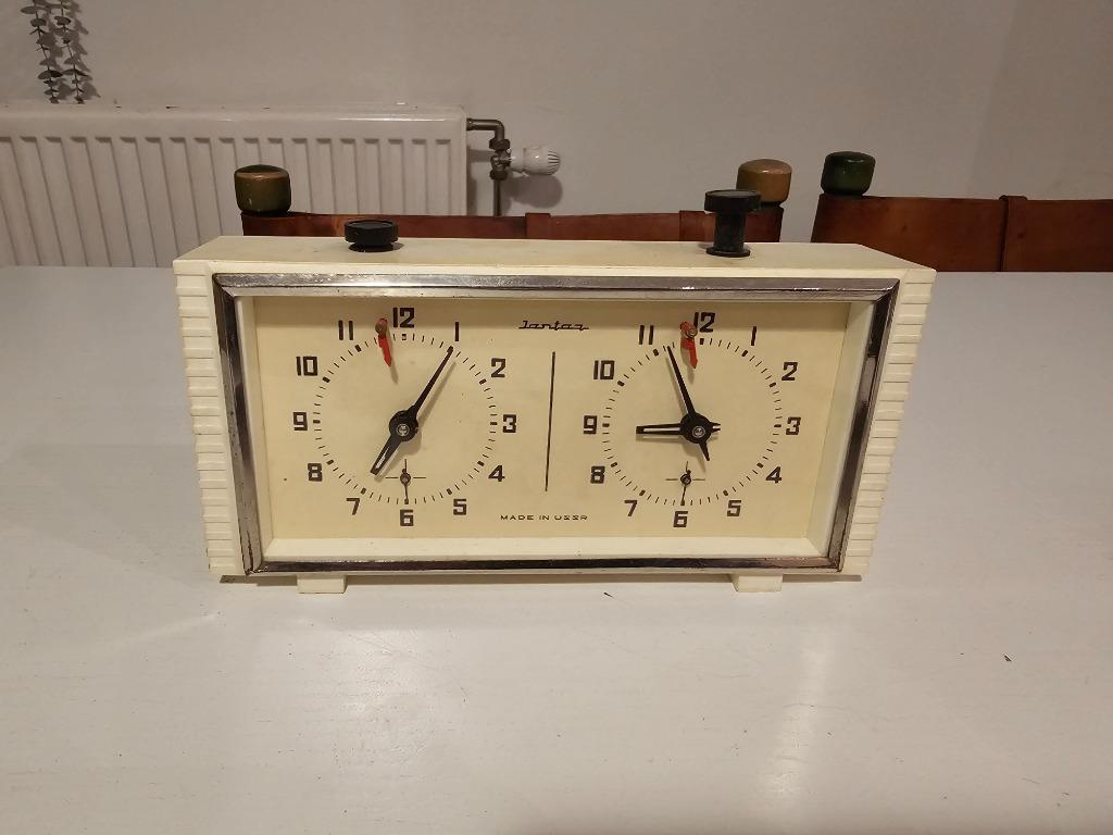 schaakklok Vintage Jantar Chess Clock, Made in USSR, Ophalen of Verzenden
