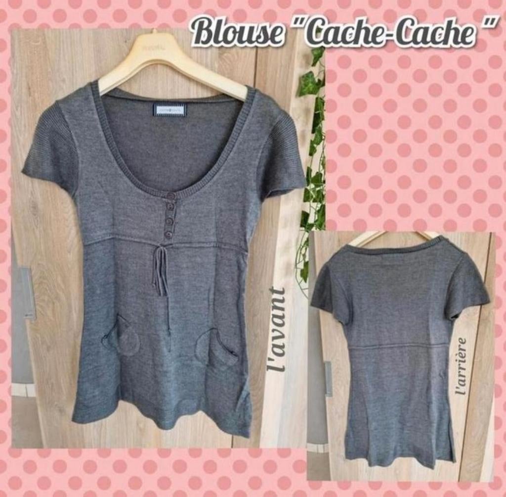 Blouse MC pour femme-gris-Cache-cache, Taille 38/40 (M), Gris, Enlèvement ou Envoi, - cache cache