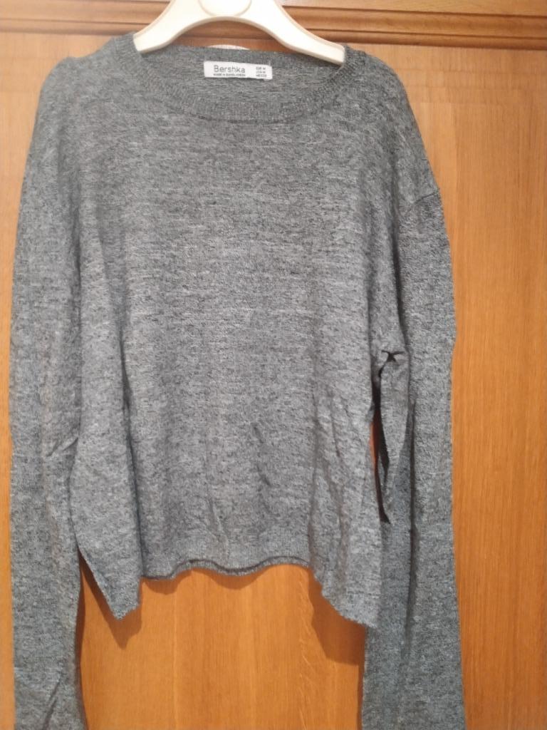 Grijze pul bershka, Maat 38/40 (M), Zo goed als nieuw, Grijs, Bershka
