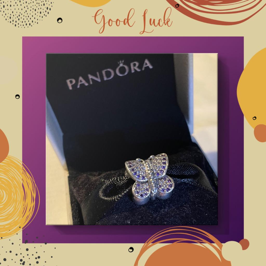 Authentique et magnifique bille de Pandora (Le papillon), Handtassen en Accessoires, Bedels, Verzenden, Zo goed als nieuw, Zilver