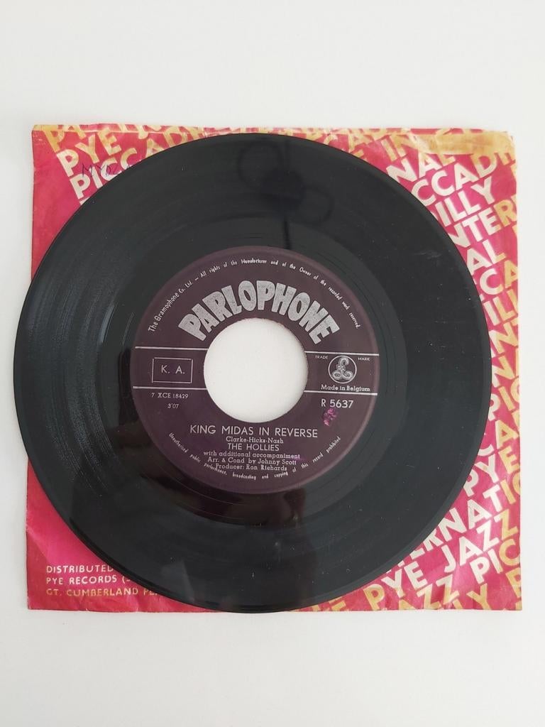 The Hollies - koning midas in omgekeerde richting, Cd's en Dvd's, Vinyl Singles, 7 inch, Single, Ophalen of Verzenden, Zo goed als nieuw