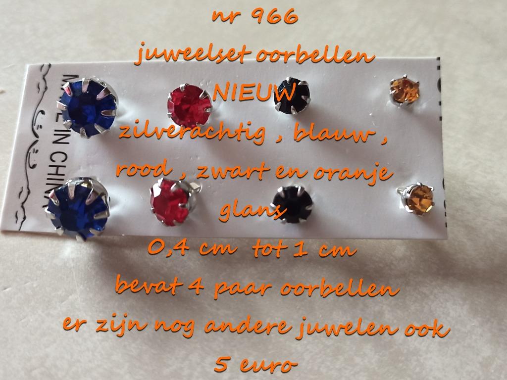 966. Parure : boucles d'oreilles, NEUF, frais de port inclus, Autres matériaux, Bleu, Envoi, Neuf