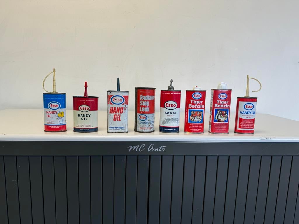 Mini bidons d'huile Esso, huiles pratiques, Enlèvement ou Envoi, Utilisé, Emballage